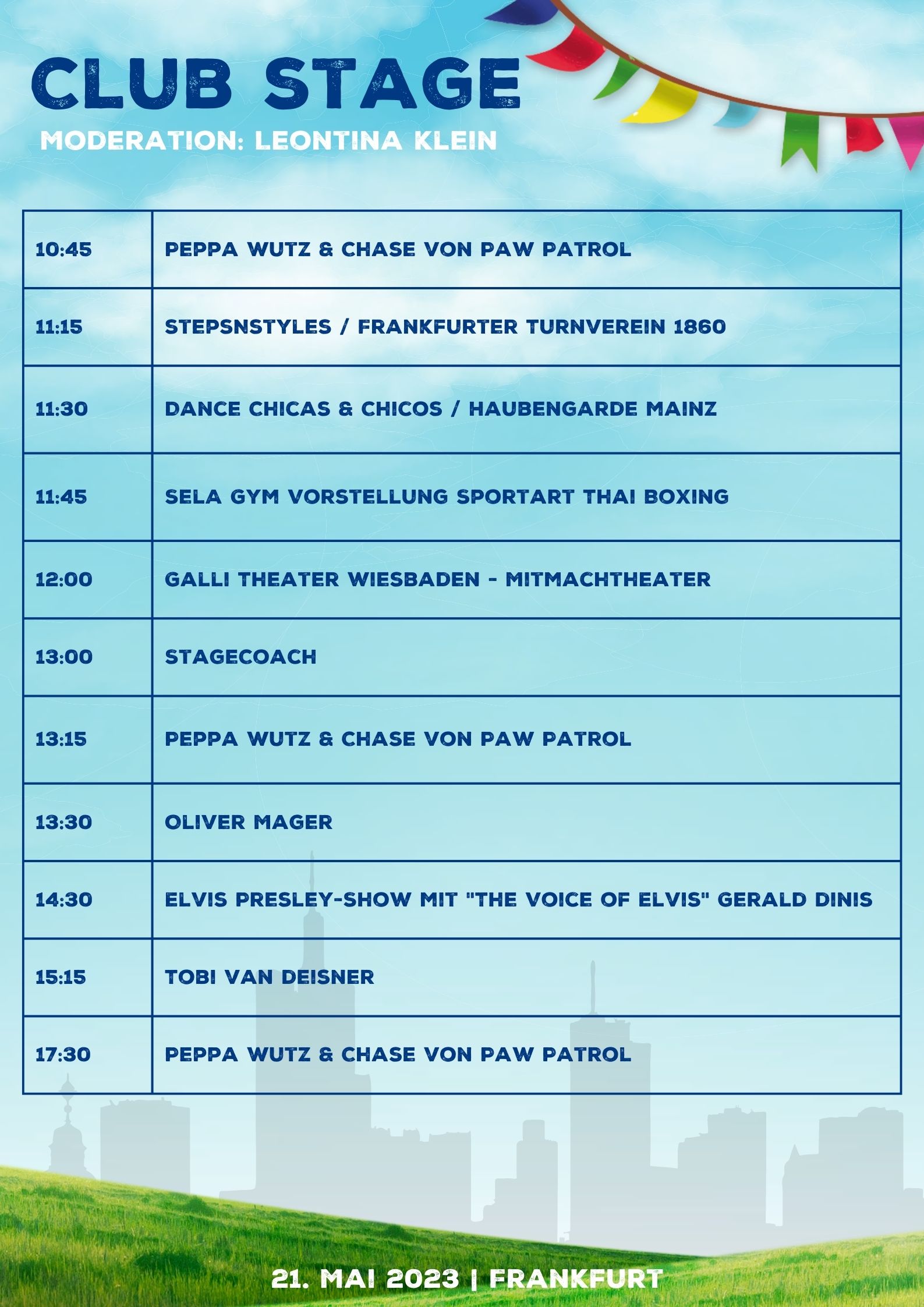 Timetable Club Stage @ Festival4Family