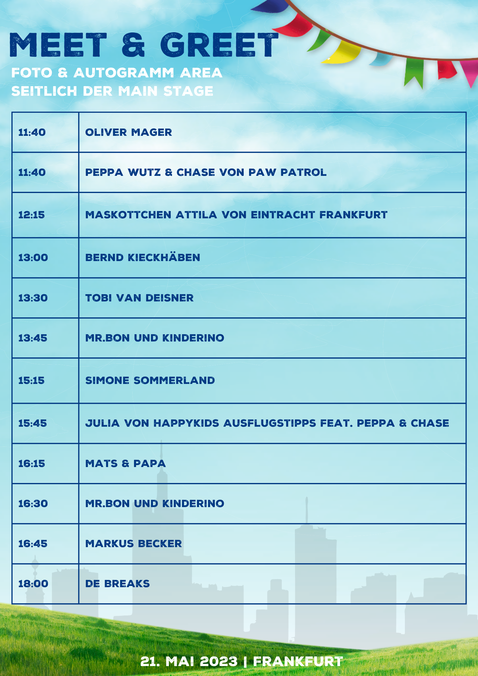 Timetable Meet & Greet @ Festival4Family